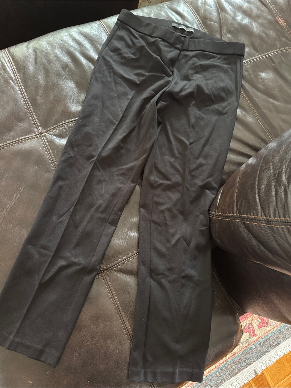 Amanda & Chelsea Black Cropped Straight-Leg Pants